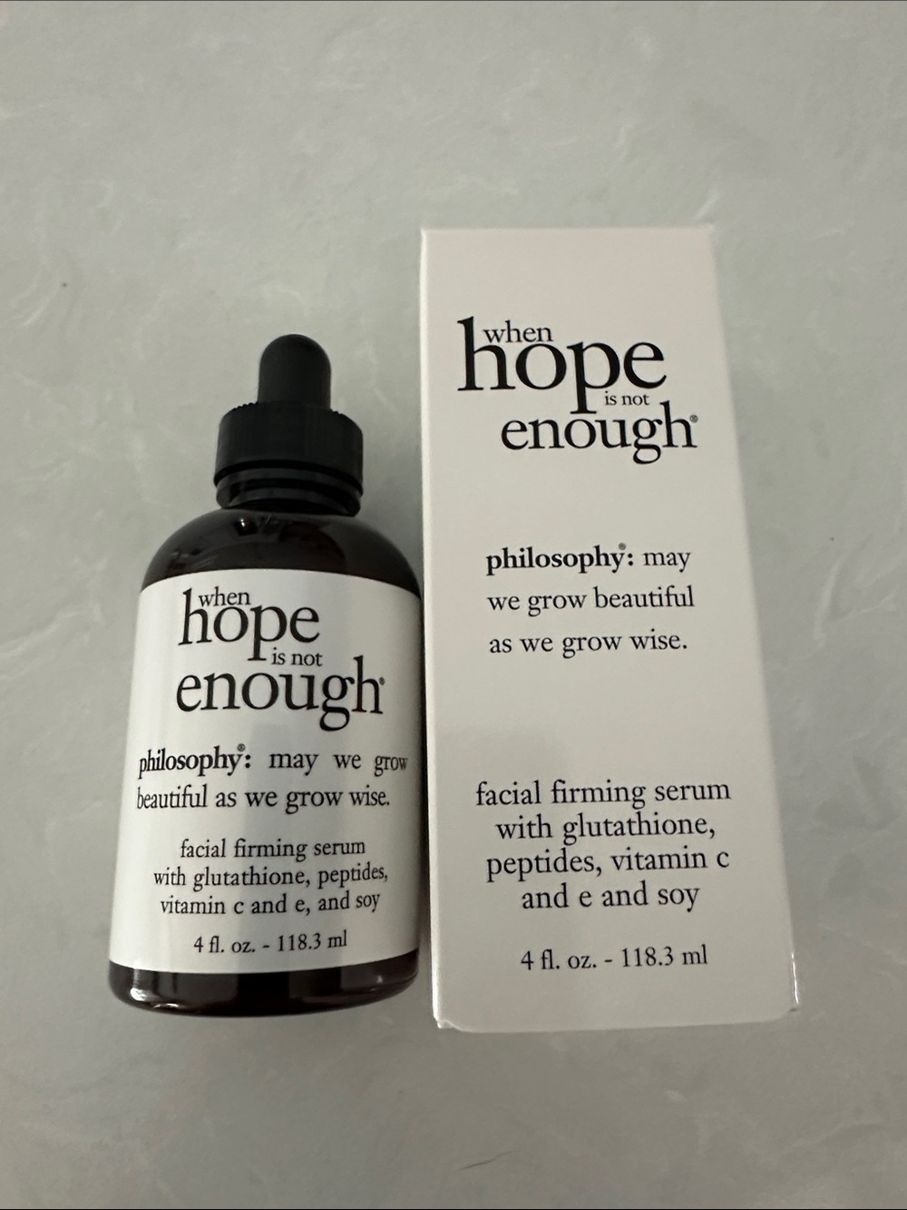 Philosophy When Hope Is Not Enough Facial Firming Serum Moisturizer 4 fl oz